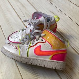 Nike Air Jordan mid edge glow kid shoes sneakers